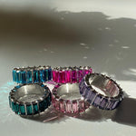 crystal zircon chunky rings