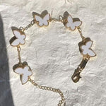 Stainless Steel Butterfly Bracelet for Women New Gold Link Chain for Girls Elegant Design