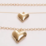 Gold Heart Pendant Layered Necklace