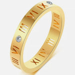 Roman Numeral Band Ring